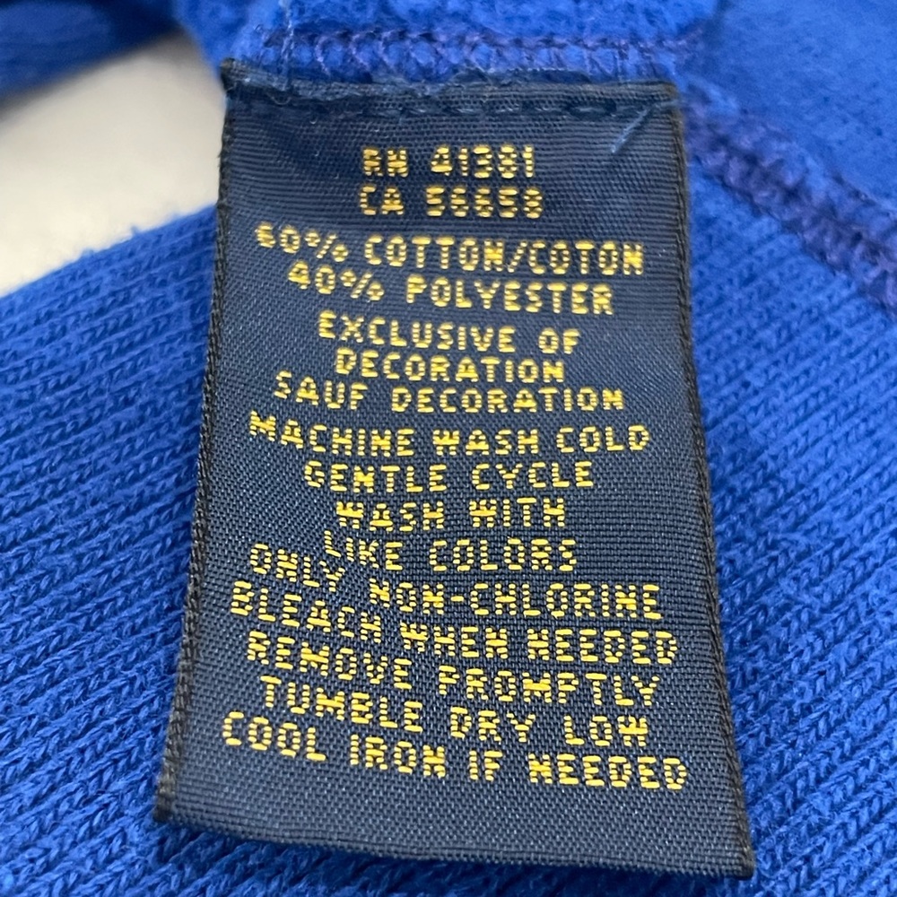 Polo Ralph Lauren Cyan Blue Crewneck Sweatshirt with Kangaroo Pocket Women’s XS - Picture 9 of 9